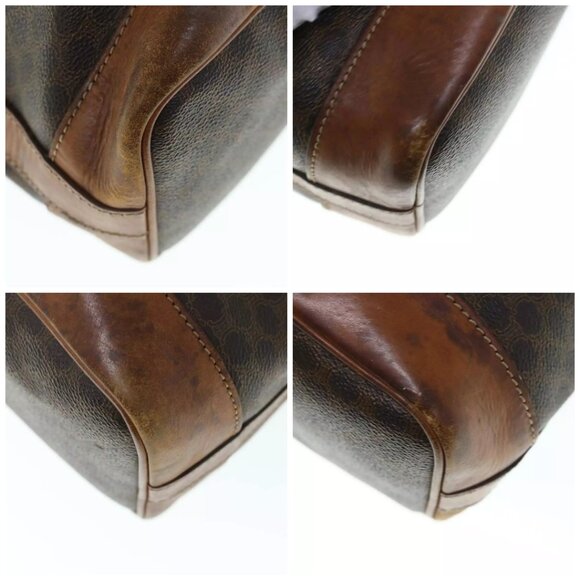 CELINE Macadam Canvas Shoulder Bag PVC Leather Brown Auth bs11386 - Picture 16 of 16